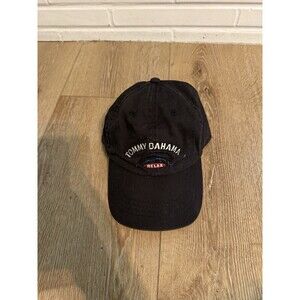 Tommy Bahama Mens Black Strapback Hat Cap Size Adjustable